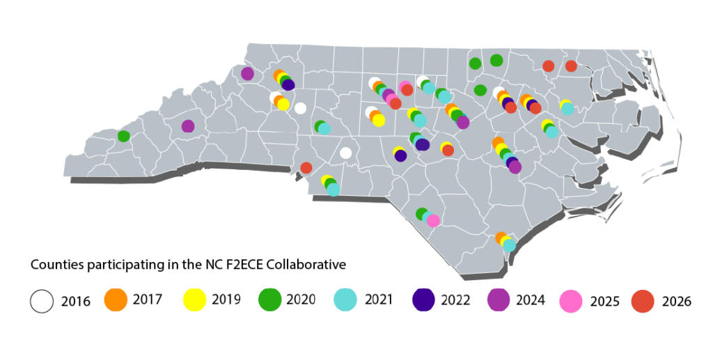 Counties participating in the Farm to ECE Collaborative