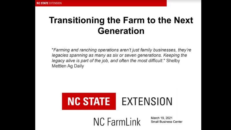 Transitioning the Farm presentation
