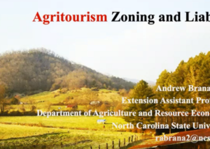Agritourism zoning and liability presentation