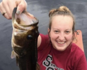 Undergraduate student fishing