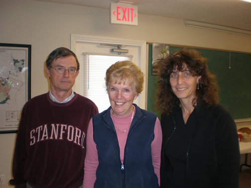 Left to right: Dr. John O'Sullivan, Jane Howard, Dr. Nancy Creamer 