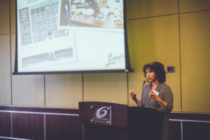 NCGT’s Laura Lauffer speaks at Lowes Foods’ Greer, SC new vendor summit.